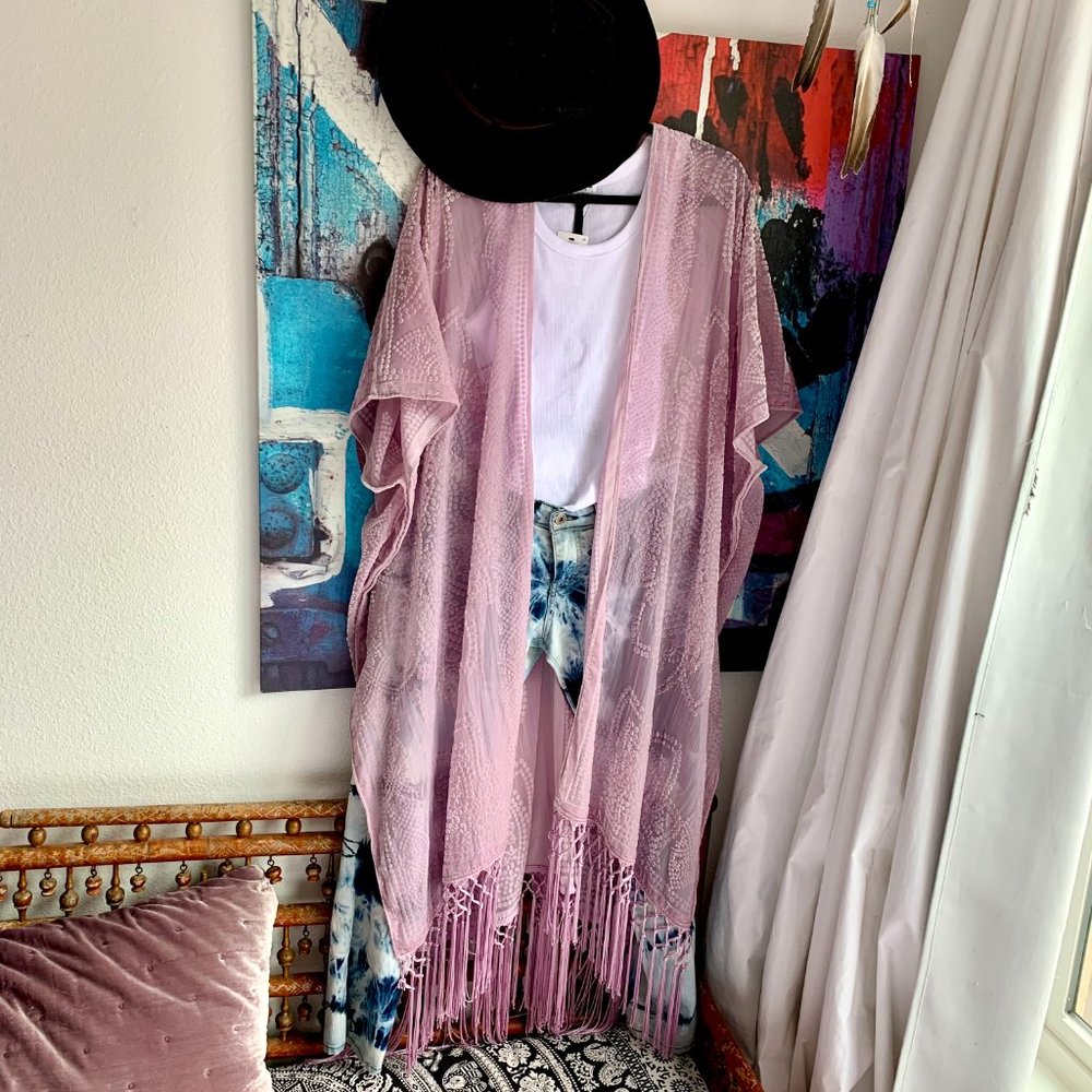 Torrid Size 1/2 Light Purple Boho Duster